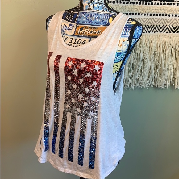 Victoria Secret Pink Patriotic Tank Top M